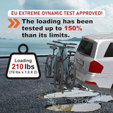 HYPERAX Volt 2 - E Bike Hitch Mounted Platform Style 2 Bikes Carrier for Car, SUV, Trucks, Sedan, Tilting e-Bike Rack for Hitch Fits Up to 2 X 70 lbs Bike with Up to 5" TIRE - NO RV USE!