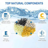 Bath Filter for Tub - Kinder Water Filter for Bathtub, Hard Water Softener to Remove Lead,Chlorine and Fluoride, Improve Skin, Hair and Nails Condition,Matte Black