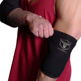 Elbow Sleeves 5mm (1 Pair) - High Performance Elbow Sleeve Support for Weightlifting, Weight Training & Powerlifting - Best Compression Straps - for Men and Women (Medium, Black/Black)