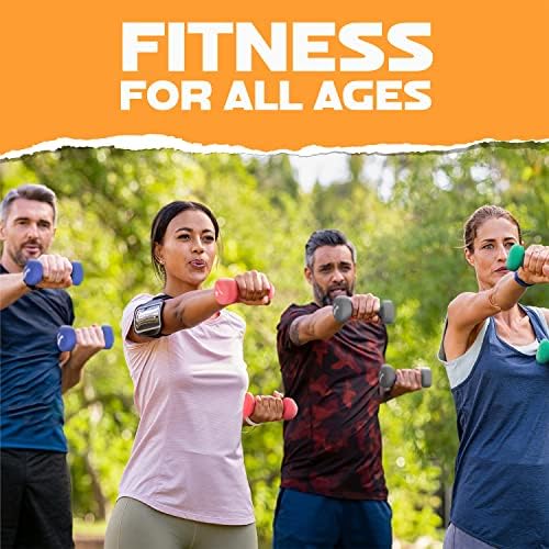 Yes4All Neoprene Coated Dumbbell Hand Weight Sets of 2 - Multiple Weight Options with 15 Colors, Anti-roll, Anti-Slip, Hexagon Shape