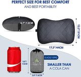 Hikenture Camping Pillow with Removable Cover - Ultralight Inflatable Pillow for Neck Lumbar Support - Upgrade Backpacking Pillow - Washable Travel Air Pillows for Camping, Hiking, Backpacking