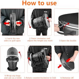 Boreeman Portable camping Toilet, Foldable and Height Adjustable, Load Capacity 400lbs, with Carrying Handle, Perfect for Camping, Travel & Car Use