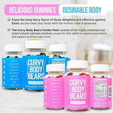 Curvy Body Bears Gummies Combo Pack - Chest and Bum Gummies - Workout Aid - Women’s Support Supplement - Berry Flavored - Essential Herbs - Multivitamins