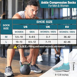 EBMORE 6 Pairs Merino Wool Ankle Hiking Running Socks Compression Support Thick Cushion No Show Socks for Men Women