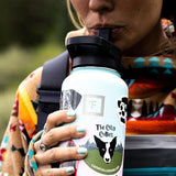 IRON °FLASK Camping & Hiking Hydration Flask with 3 Lids - Stainless Steel, Double Walled & Vacuum Insulated Water Bottle - Leak Proof & BPA Free (Dark Rainbow, Straw - 40 oz)