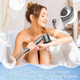 Filtered Shower Head with Handheld, High Pressure Water Flow and Multiple Spray Modes Shower Head with Filter, Power Wash for Hard Water, Showerhead with ON/OFF Switch for Pets Bath (Light Gray)