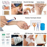 235Pcs Emergency Survival Kit and First Aid Kit Professional Survival Gear Tool with IFAK Molle System Compatible Bag, Gift for Men Camping Outdoor Adventure Boat Hunting Hiking & Earthquake