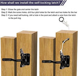 Anti Sag Gate Kit Heavy Duty No Sag Kit for Wooden Gate Fence with a Gate Latch