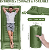 78in x 29in x 5in Camping Sleeping Pad, Upgraded Durable Waterproof Compact Traveling Air Mattress, Built-in Foot Pump, Ultralight Inflatable Sleeping Mat for Backpacking, Hiking