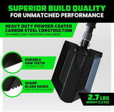 Rhino USA Survival Shovel w/Pick - Heavy Duty Carbon Steel Military Style Entrenching Tool for Off Road, Camping, Gardening, Beach, Digging Dirt, Sand, Mud & Snow. (Recovery Shovel)