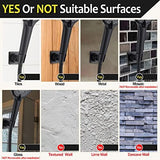 Shower Head Holder All Meta Handheld Shower Wand Bracket Adhesive Shower Wall Mount Holder Brass Shower Spray Holder Black, Drill Free Glue Installation