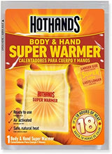 HotHands Body & Hand Super Warmers - Long Lasting Safe Natural Odorless Air Activated Warmers - Up to 18 Hours of Heat - 40 Individual Warmers
