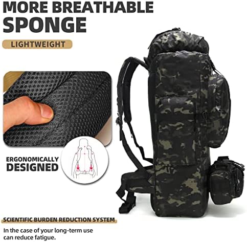 100L Camping Hiking Backpack,Molle military Tactical rucksack backpack,Waterproof Lightweight Hiking Backpack