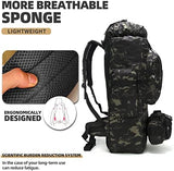 100L Camping Hiking Backpack,Molle military Tactical rucksack backpack,Waterproof Lightweight Hiking Backpack