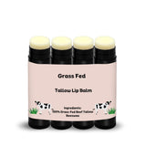 Beef Tallow Lip Balm 100% Grass Fed & Organic, Animal Based Skincare, Carnivore Beauty, Natural Hydrating (4 Pack), Black