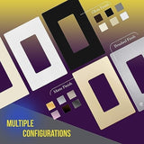 ENERLITES Screwless Decorator Wall Plates Child Safe Outlet Covers, Size 1-Gang 4.68" H x 2.93” L, Unbreakable Polycarbonate Thermoplastic, SI8831-W-40PCS, Glossy, White (40 Pack)