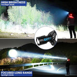 LED Headlamp Rechargeable 2Pack, 3000 Lumens Bright Head Lamp Βattery Include, 90° Adjustable Head Lights for Forehead with 3 Modes, Long Runtime & Waterproof Headlamps for Adults Camping Hiking