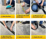 Jin&Bao Universal Garage Door Threshold Seal Strip 16FT Kit, Bottom Waterproof Rubber Weather Stripping Replacement（Yellow, 1 Adhesive）