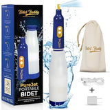 BIDET BUDDY® PureJet Portable Bidet for Travel | 400ml/min Flow | 500mAh Battery | 550ML Bottle | IPX7 Waterproof | USB-C Charging | Compact & High-Powered with Strong Pressure (Blue)