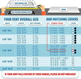 Powerful Magnetic Vent Covers (3-Pack) That Will Never Fall Off (Upgraded Design) - for Sealing Floor/Wall/Ceiling Registers of Width 7.25" to 8", Length 11.25" to 12" | Vent Not Included | White