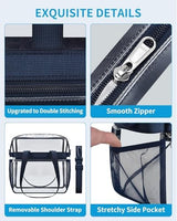 Paxiland Clear Bag for Stadium Events 12x6x12, Clear Tote Bag with Reinforced Strap, Transparent Bag for Sports Concert