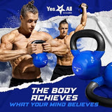 Yes4All 5-65lbs Kettlebells Vinyl Coated Cast Iron for Dumbbell Weights Exercises, Gym, Fitness, Full Body Workout Equipment Push up, Grip and Strength Training