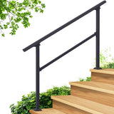 CHR Fence & Rail Hand Rails for Outdoor Steps, 4 Step Handrail & Indoor Stair Railing Kit, Railings for Outdoor Steps and Hand Rails for Seniors for Porch Railing & Deck Hand Rail, 3-4 Step Railing