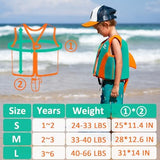 Pottwal Swim Vest for Kids - Swim Jacket for 1-2 Years (24-33LBS) - Buoyancy Aid Made of Neoprene & EPE - with Adjustable Crotch Strap