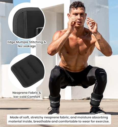 Ankle Weights A Pair of 1/2/3/4/6/8/10/12/20 LBS Wrist Leg Arm Weights for Women Men kids child with Adjustable Straps, Strength weighted for Physical Therapy Running Walking Fitness Gym Workout