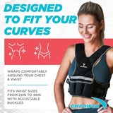 Empower Weighted Walking Vest for Women – Strengthen Muscles, Boost Bone Health, and Burn More Calories (fixed 8lbs, adjustable 4-10lbs or 10-16lbs)