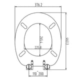 Universal Toilet Seat | Soft Close Hinges | Easy Clean | Quick Installation | Dark Grey