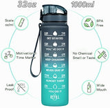 Enerbone Water Bottle, Leakproof BPA & Toxic Free, Motivational Water Bottle with Times to Drink and Straw, Fitness Sports Water Bottle with Strap for Office, Gym, Outdoor Sports