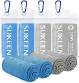 Sken [4 Pack] Cooling Chilly Towel, Soft, Breathable Microfiber Towel - 40'x12', Ideal For Yoga, Sports & Workouts