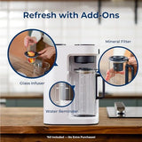 Bluevua RO100ROPOT-Lite(UV) Reverse Osmosis System Countertop Water Filter, 7-Stage Purification with UV and Remineralization, TDS & Filter Life Monitoring, Portable Water Purifier, White