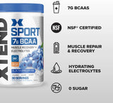 XTEND Sport BCAA Powder Blue Raspberry Ice - Electrolyte Powder for Recovery & Hydration with Amino Acids - 30 Servings