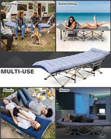 Sportneer Cots for Sleeping, Camping Cots for Adults with Mattress Max Load 450 LBS Heavy Duty Folding Portable Bed with Padded for Camping Tent Office Outdoor Travel Sleep Over