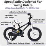 RoyalBaby Kids Bike EZ Freestyle Training Free Balance to Pedal Easy Learning Bicycle, 12-18 Inch for Toddlers to Big Kids