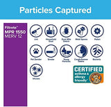 Filtrete 20x25x4(SlimFit), AC Furnace Air Filter, MPR 1550 DP, Healthy Living Ultra Allergen Deep Pleat, 2-Pack, Fits Lennox & Honeywell Devices (exact dimensions 19.5 x 24.5 x 3.75)