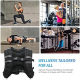 ZELUS Weighted Vest, 6lb/8lb/12lb/16lb/20lb/25lb/30lb Weight Vest with Reflective Stripe for Workout, Strength Training, Running, Fitness, Muscle Building, Weight Loss, Weightlifting