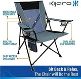 Kijaro Portable Camping Chairs - Enjoy the Outdoors with a Versatile Folding Sports Chair for Outdoor & Lawn - Dual Lock Feature Locks Position – Hallet Peak Gray