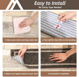 COSY HOMEER Soft Stair Treads 15pcs Non-Slip Carpet Mat 28inX9in Indoor Stair Runners for Wooden Steps,Stair Rugs for Kids and Dogs, 100% Polyester TPE Backing Brown,Square