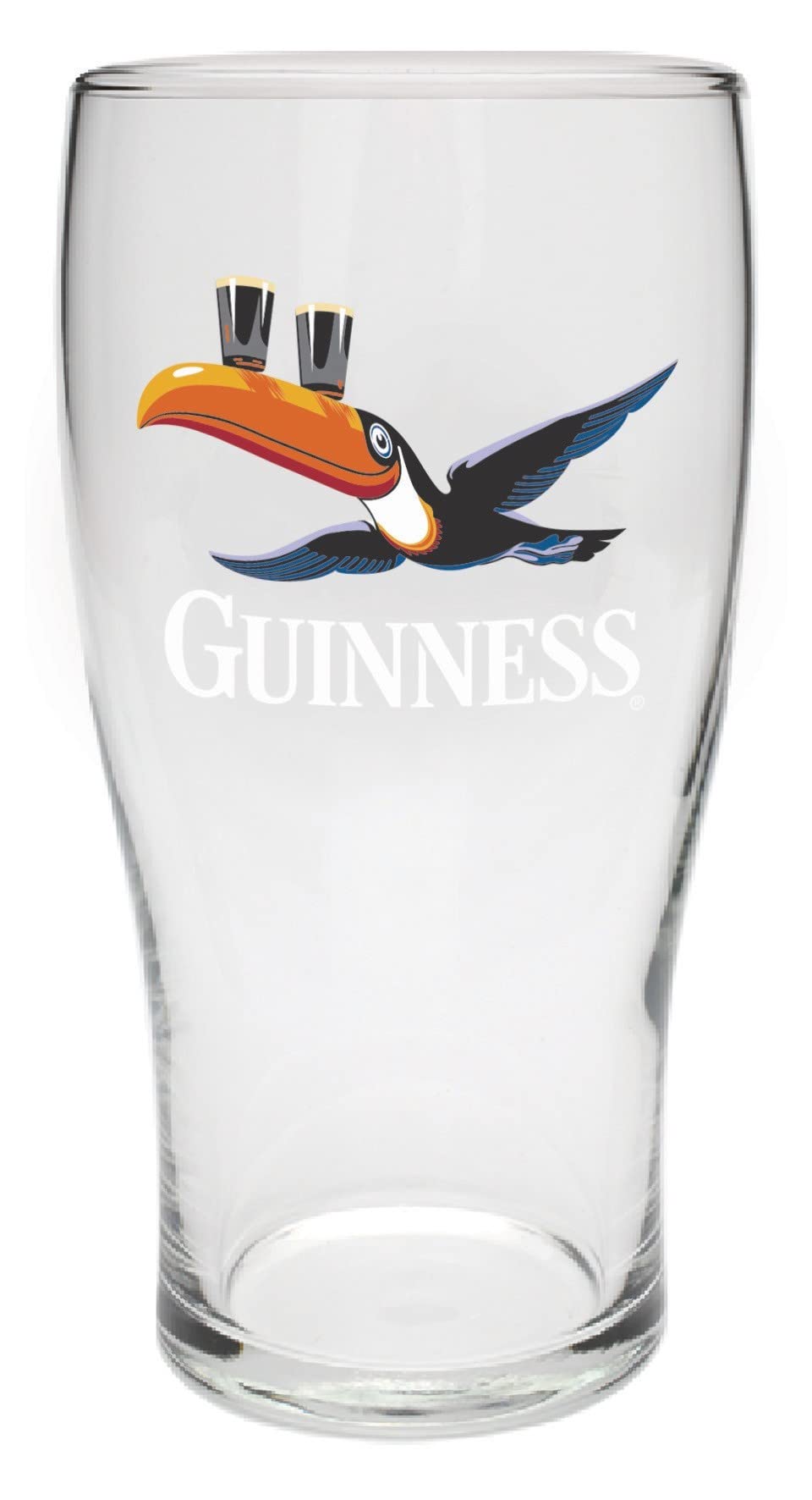 Guinness Official Merchandise Tortoise/Toucan Gilroy 2 Pint Glass Set Transparent