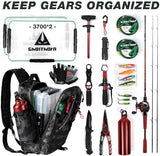 Ghosthorn Fishing Backpack with Rod Holder - Tackle Sling Bag - Fly Fishing Gifts for Men and Women