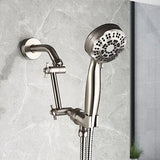 Brushed Nickel Shower Extender Arm, Height & Angle Adjustable with Unique Locking Gear, 5 Inch Anti-Leak Arm