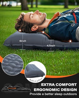 A2C Camping Sleeping Pad, Ultralight Inflatable Sleeping Pads with Built-in Foot Pump & Pillow, Compact Camping Mattress for Backpacking, Hiking, and Traveling