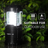 Lepro LED Camping Lanterns Battery Powered, Collapsible, IPX4 Water Resistant, Outdoor Portable Lights for Emergency, Hurricane, Storms and Outages