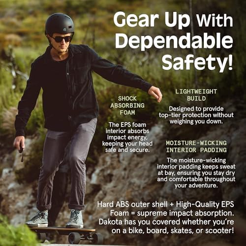 Retrospec Retrospec Dakota Bike Helmet - Skateboard Helmet Premium Protection Multi-Sport Bike, BMX, Skating, Scooter, and Skate Helmet