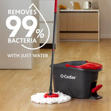 O-Cedar Easywring Microfiber Spin Mop & Bucket Floor Cleaning System with 3 Extra Refills