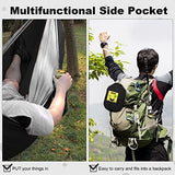 SZHLUX Camping Hammock Double & Single Portable Hammocks with 2 Tree Straps, Great for Hiking,Backpacking,Hunting,Outdoor,Beach,Camping,Black / Grey