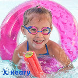 Keary Kids Swim Goggles for Toddler Kids Youth(3-12),Anti-Fog Waterproof Anti-UV Clear Vision Water Pool Goggles